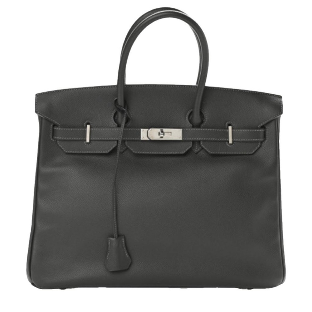 Authentic 2008 Hermes Birkin 35 Epsom calfskin leather handbag